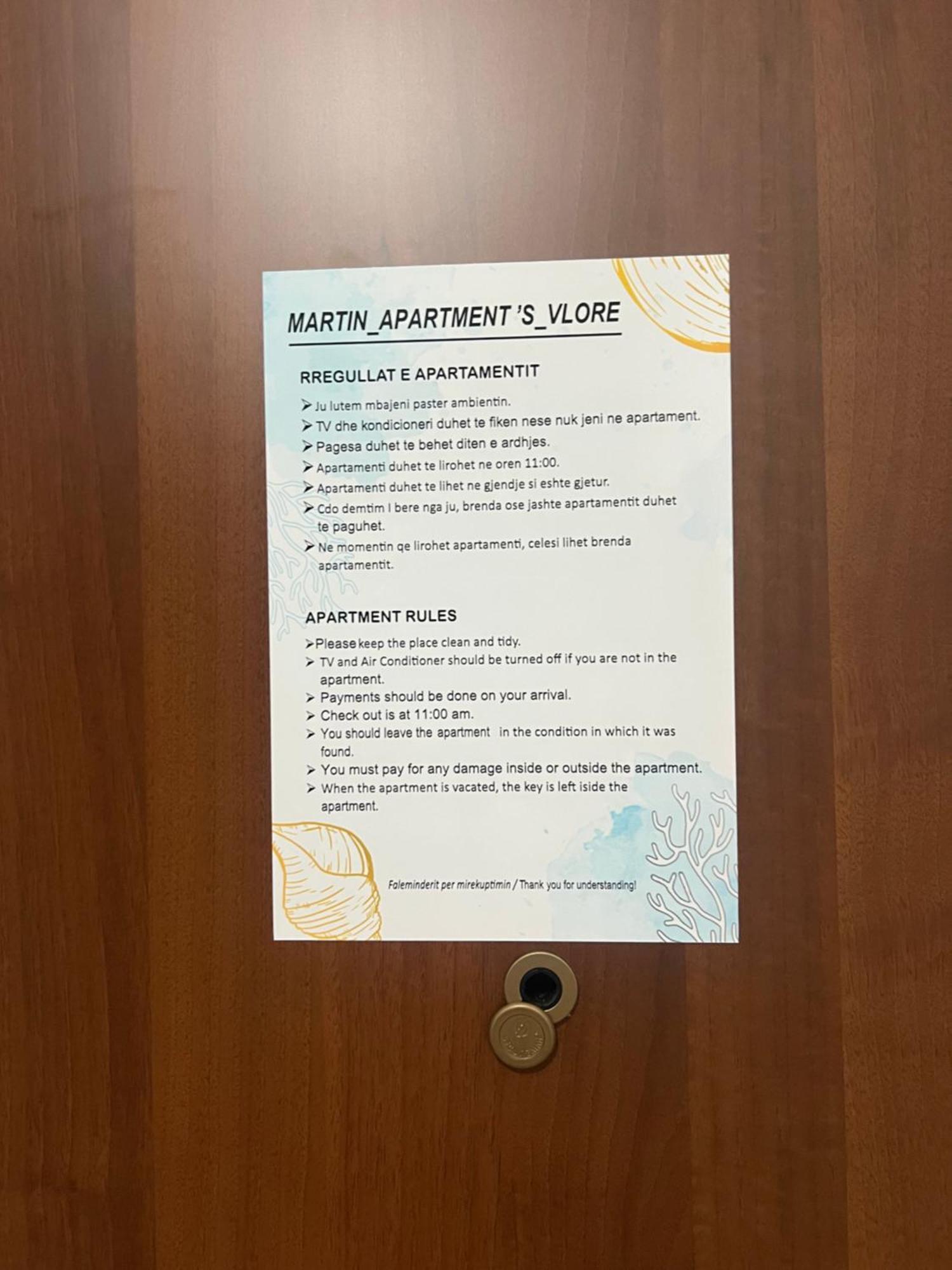 Apartamento Martin Ferraj Riviera Vlorë Exterior foto